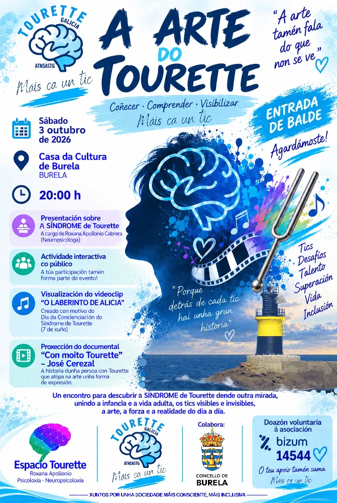Burela acoge 'A Arte do Tourette' para visibilizar la síndrome con entrada gratuita