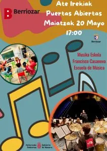 Berriozar abre el plazo de matriculación para la Escuela de Música Francisco Casanova