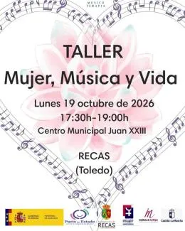 Recas celebra el taller 'Mujer, Música y Vida' el 19 de octubre