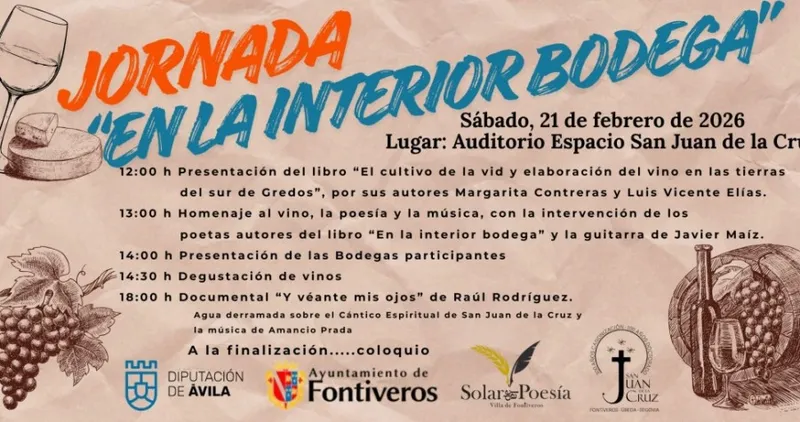 Fontiveros celebra la jornada 'En la Interior Bodega' con presentación de libro y degustación de vinos