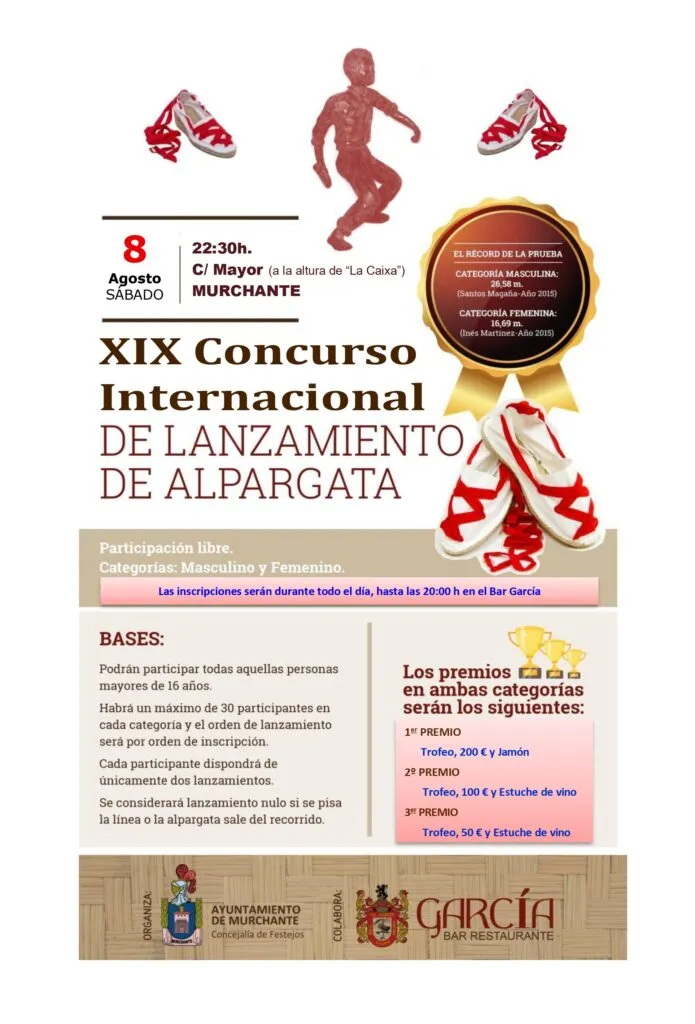 Murchante celebra su XIX Concurso de Lanzamiento de Alpargata