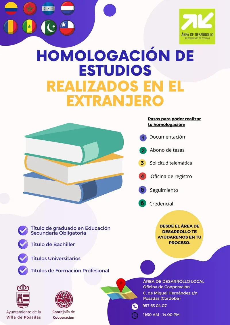 Posadas facilita la homologación de títulos extranjeros para residentes