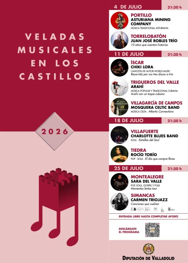 El Castillo de Íscar acoge las 'Veladas Musicales' con entrada libre en julio