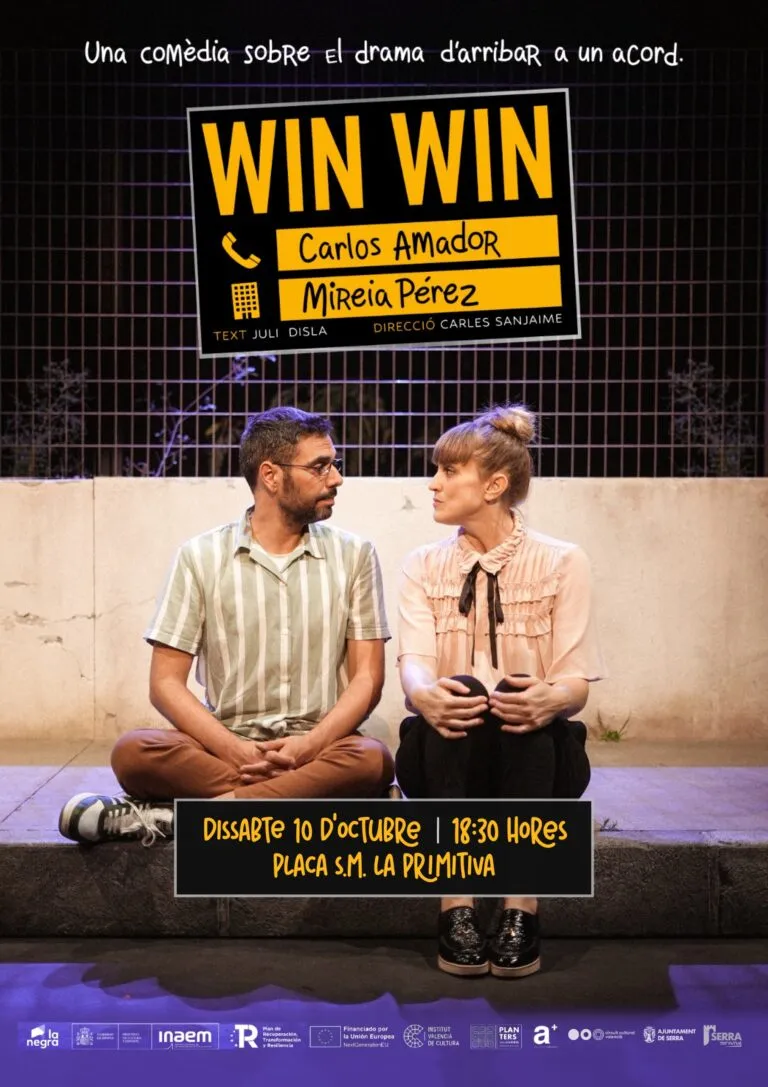 La comedia 'Win win' llega al teatro de Serra el 10 de octubre