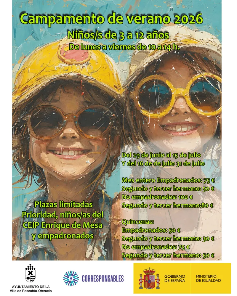 Abiertas las inscripciones para el Campamento de Verano 2026 en Rascafría