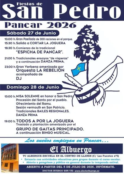 Pancar celebra las Fiestas de San Pedro con paellada, verbena y danzas regionales