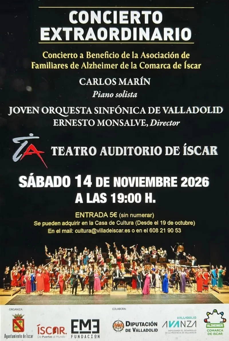 Concierto solidario en Íscar a beneficio de la Asociación de Alzheimer
