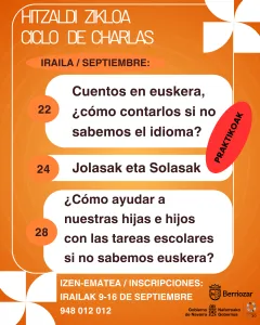 Berriozar organiza charlas para apoyar el euskera en el ámbito escolar familiar