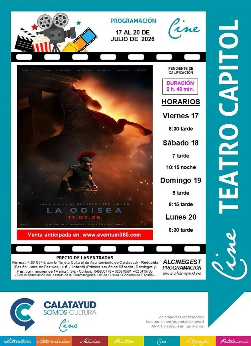 El Cine Capitol de Calatayud proyecta 'La Odisea' este fin de semana
