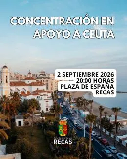 Concentración de apoyo a Ceuta en Recas este 2 de septiembre