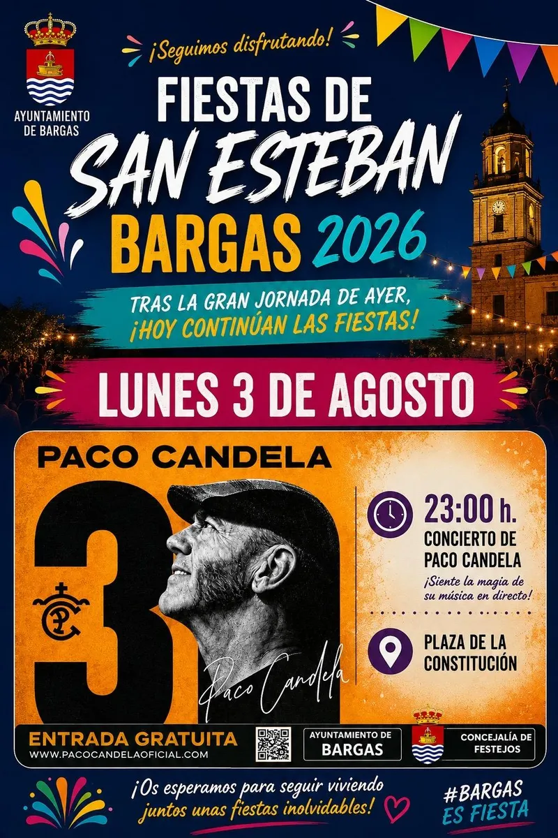 Paco Candela ofrecerá un concierto gratuito en Bargas este sábado