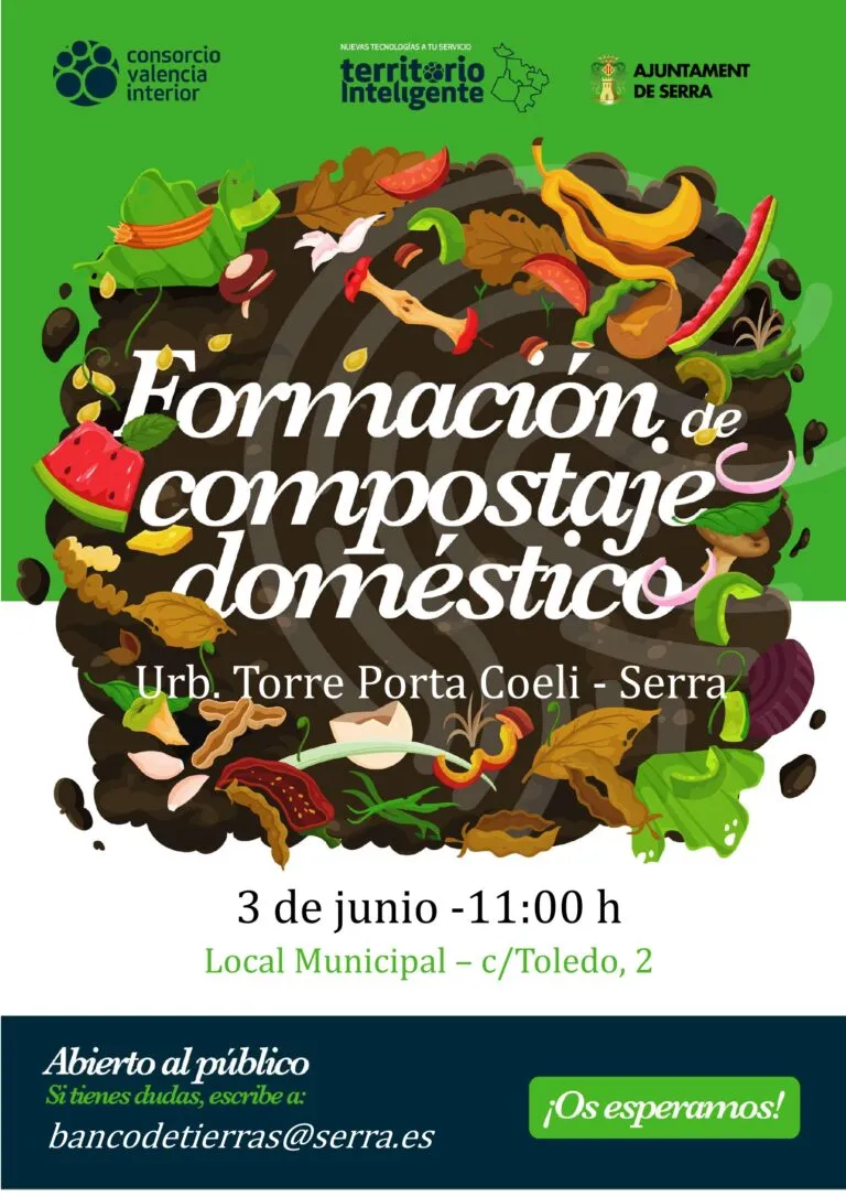 Serra impulsa el compostaje doméstico con un taller gratuito en Torre de Portaceli