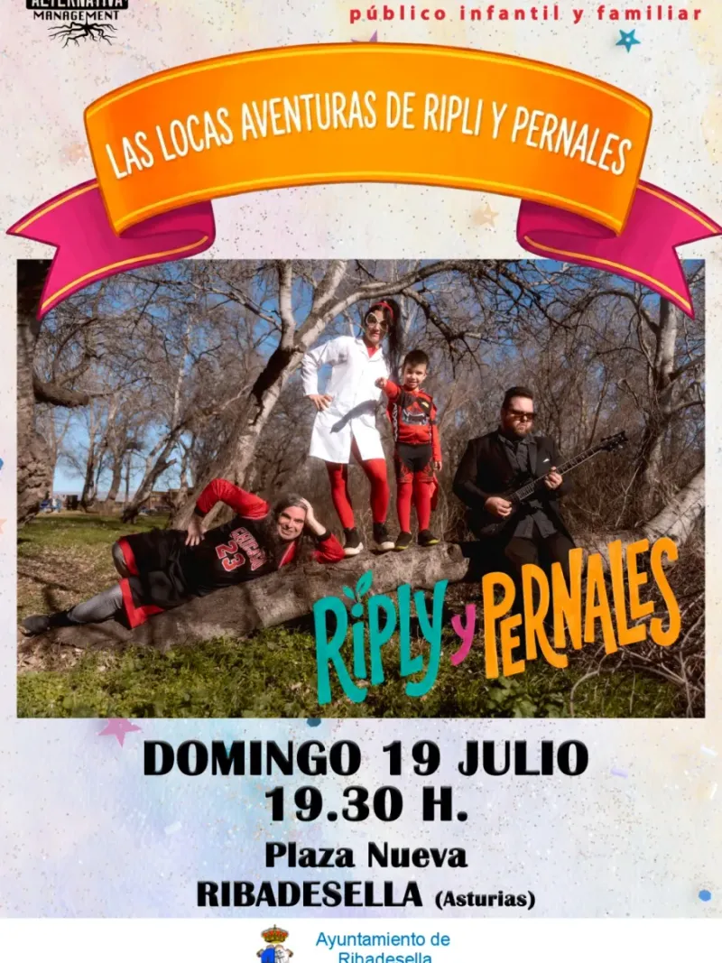 Ripli y Pernales llenan de música y humor la Plaza Nueva de Ribadesella