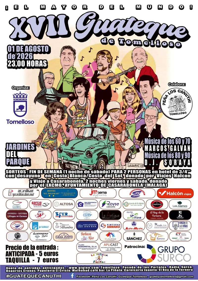 Tomelloso celebra su XVII Guateque con música y fiesta en los Jardines del Parque