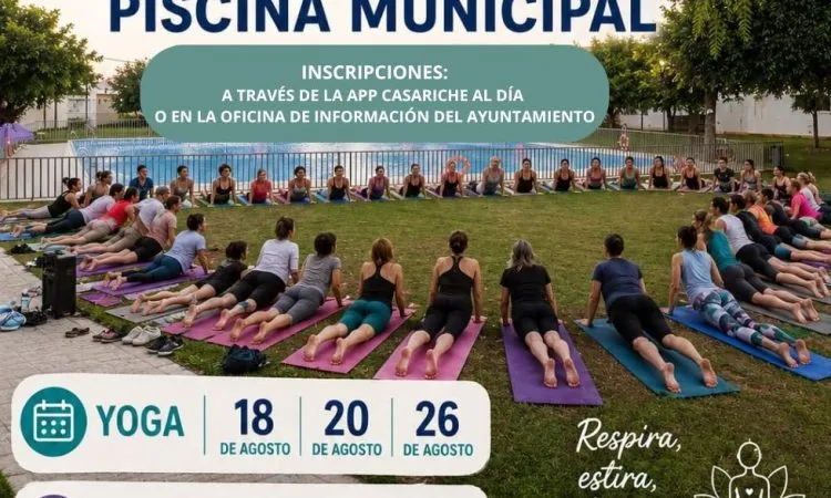 Casariche promueve el bienestar con Yoga y Pilates gratuitos al aire libre este verano