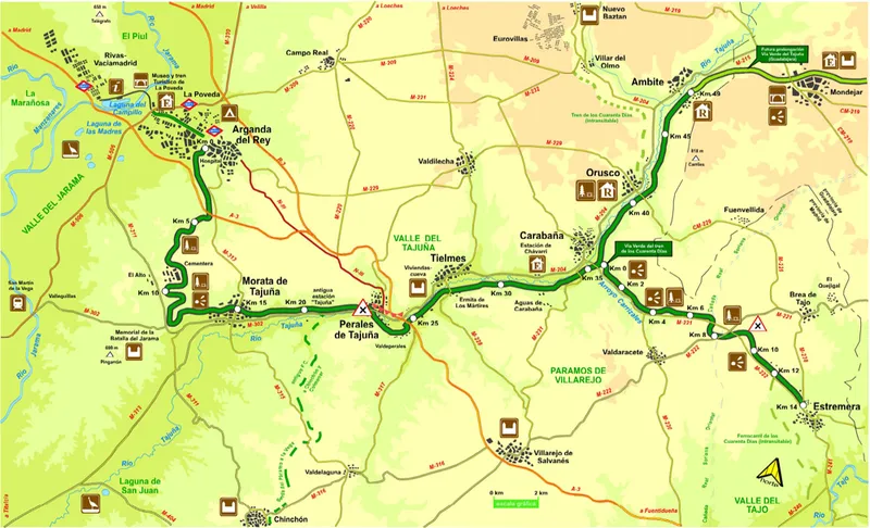 El tren del Tajuña: de la Vega del Tajuña a las Vías Verdes