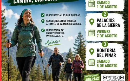 Cursos de Marcha Nórdica gratuitos en la Sierra de Pinares este verano