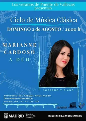 Marianne Cardoso ofrece recital lírico en Madrid