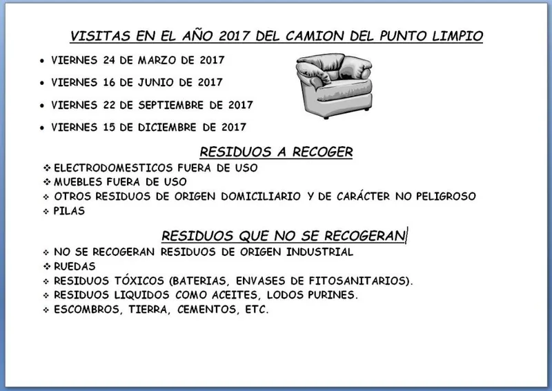 Muñoveros actualiza información sobre el punto limpio y el transporte público