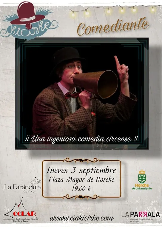 Horche acoge el espectáculo de comedia circense 'Kicirke' el 3 de septiembre