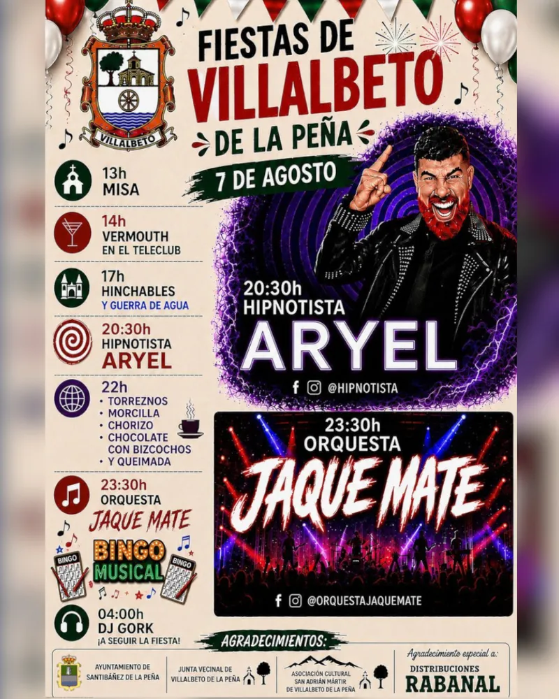 Villalbeto de la Peña celebra sus fiestas patronales el 7 de agosto