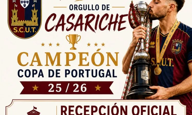 Casariche homenajea a Manu Pozo, campeón de la Copa de Portugal