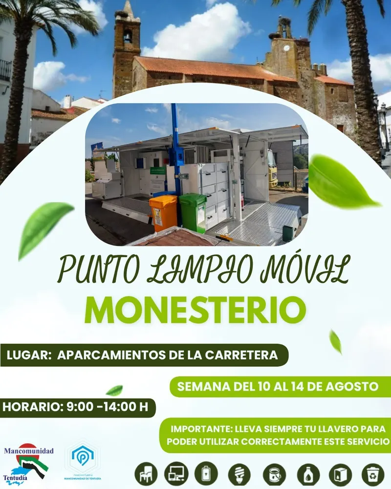 El Punto Limpio Móvil visita Monesterio la próxima semana