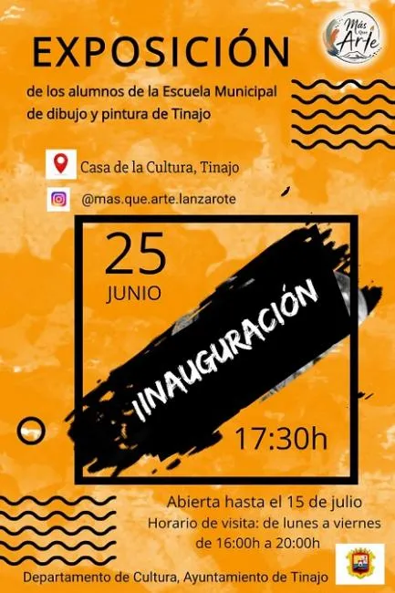 Tinajo celebra la exposición anual de su Escuela Municipal de Dibujo y Pintura