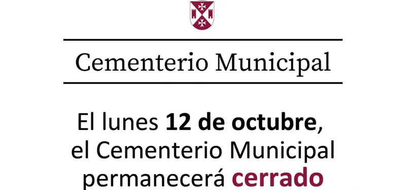 Tomares: Horarios especiales en el Cementerio y Biblioteca por el 12 de Octubre