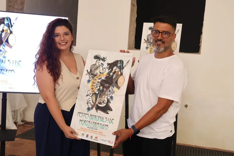 Novelda presenta el cartel anunciador de sus Fiestas Patronales y de Moros y Cristianos 2026