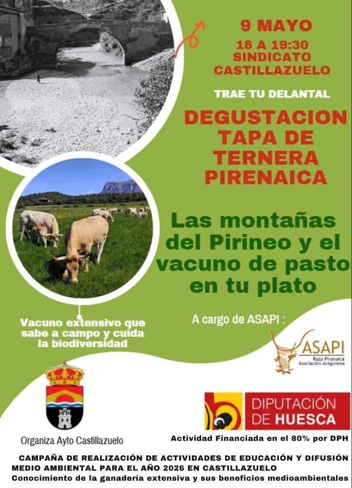 El vacuno de pasto pirenaico protagoniza una jornada divulgativa en Castillazuelo