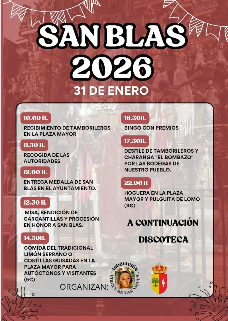 Mogarraz celebra San Blas 2026 con actividades culturales y tradicionales