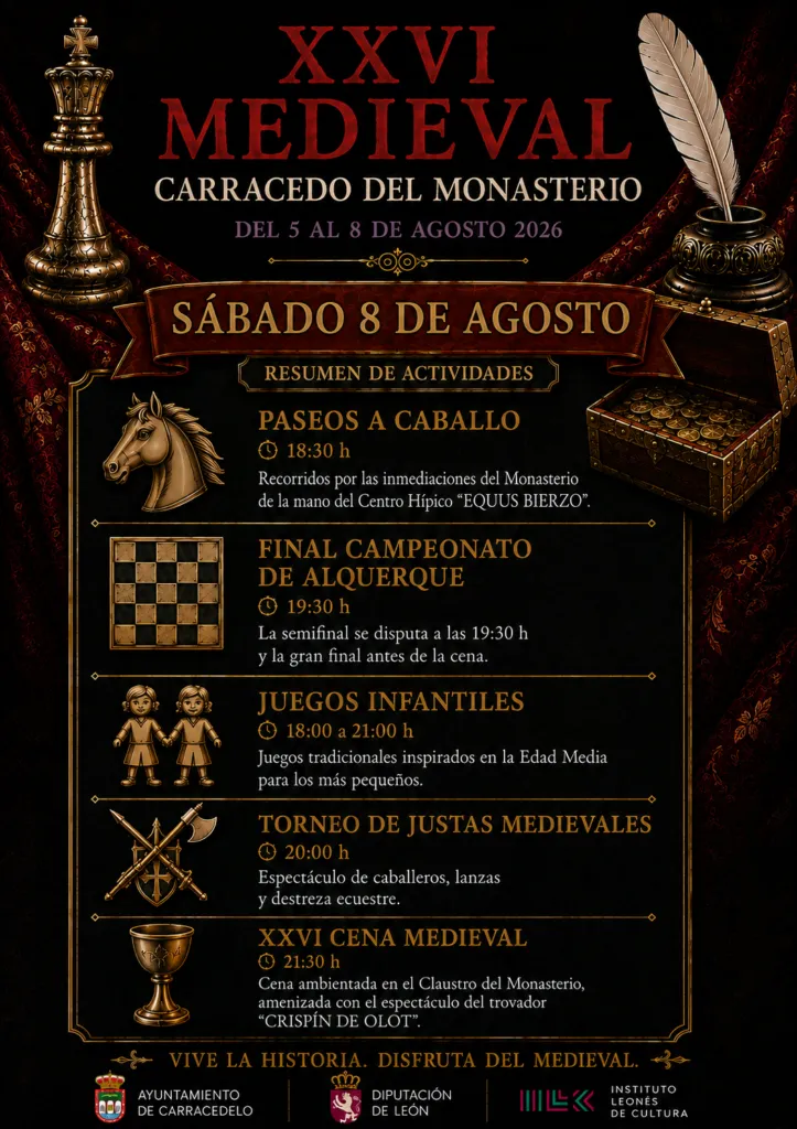 Carracedelo cierra su XXVI edición Medieval con justas, cena y juegos