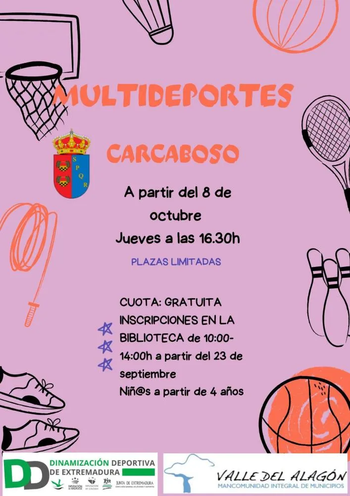Carcaboso abre inscripciones para sus actividades deportivas gratuitas de otoño