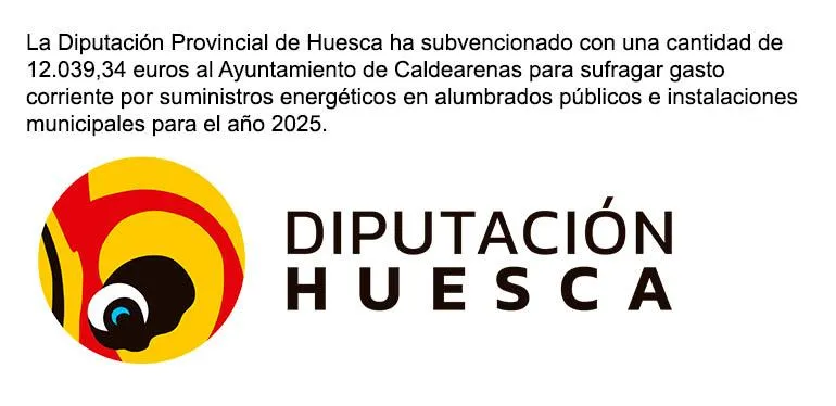 Caldearenas recibe 12.000 euros de la DPH para suministros energéticos