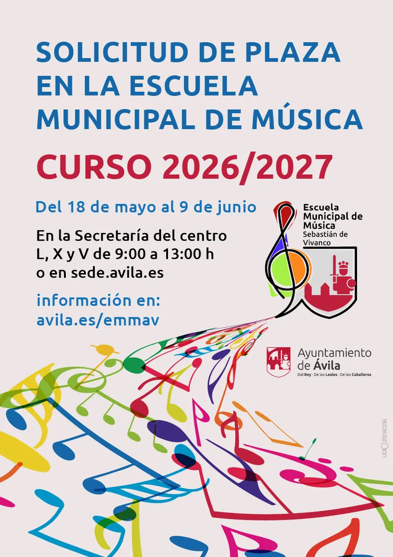 Ávila abre el plazo para inscribirse en la Escuela Municipal de Música