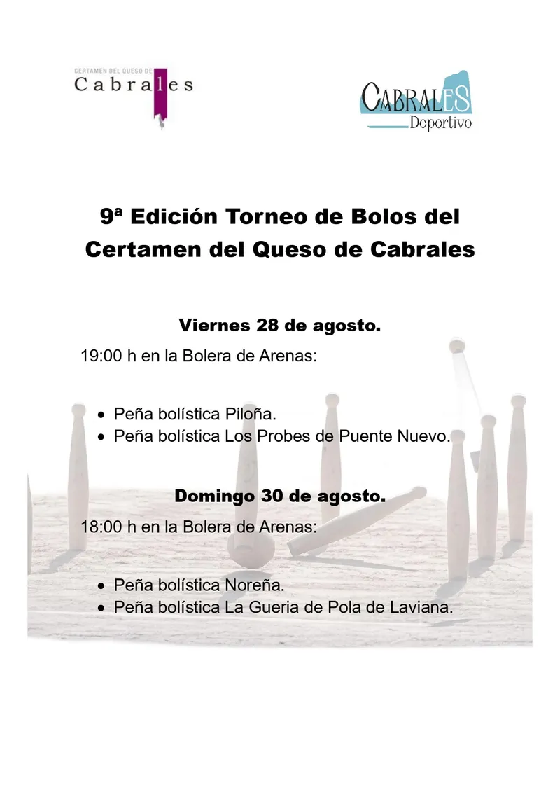 Cabrales celebra la 9ª edición del Torneo de Bolos del Certamen del Queso