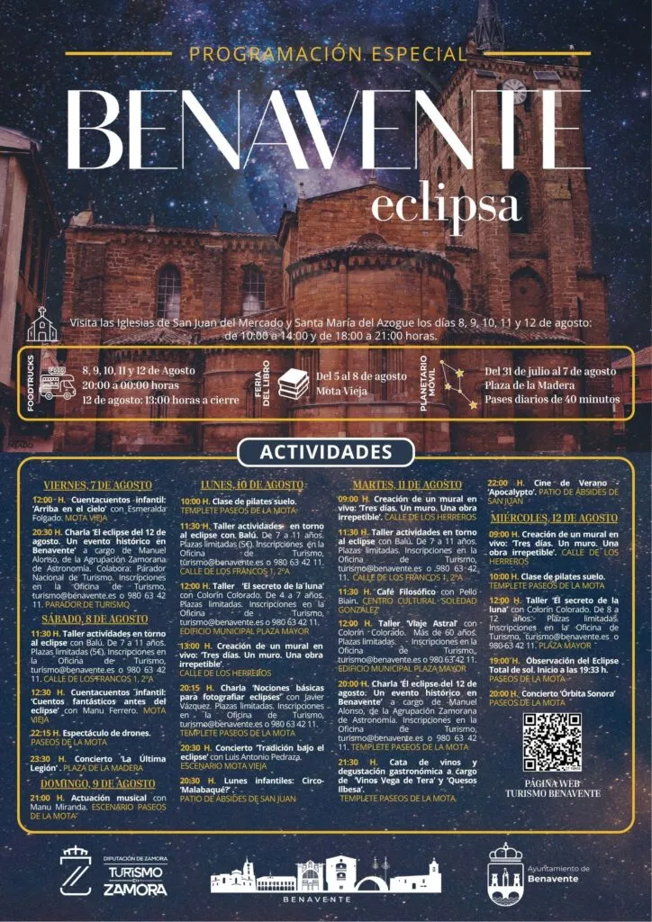 Benavente se prepara para el eclipse solar con un programa de actividades del 7 al 12 de agosto