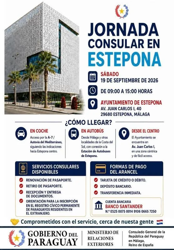 Estepona acoge una Jornada Consular de Paraguay para facilitar trámites a residentes
