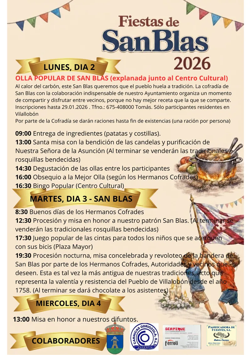 Villalobón anuncia la festividad de San Blas 2026 con actividades para todos