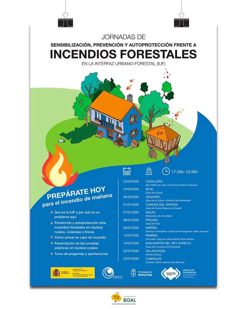 Boal organiza una jornada de concienciación sobre incendios forestales en la interfaz urbano-forestal