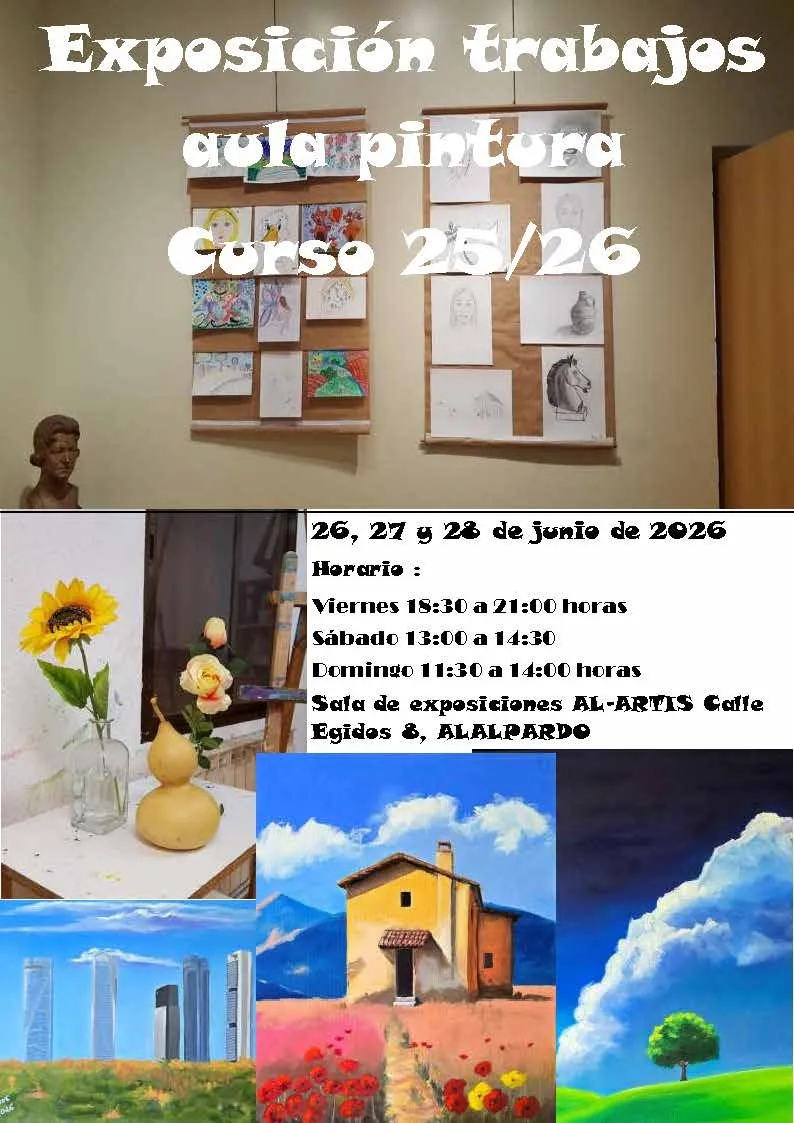 Valdeolmos-Alalpardo celebra la exposición de trabajos del Aula de Pintura