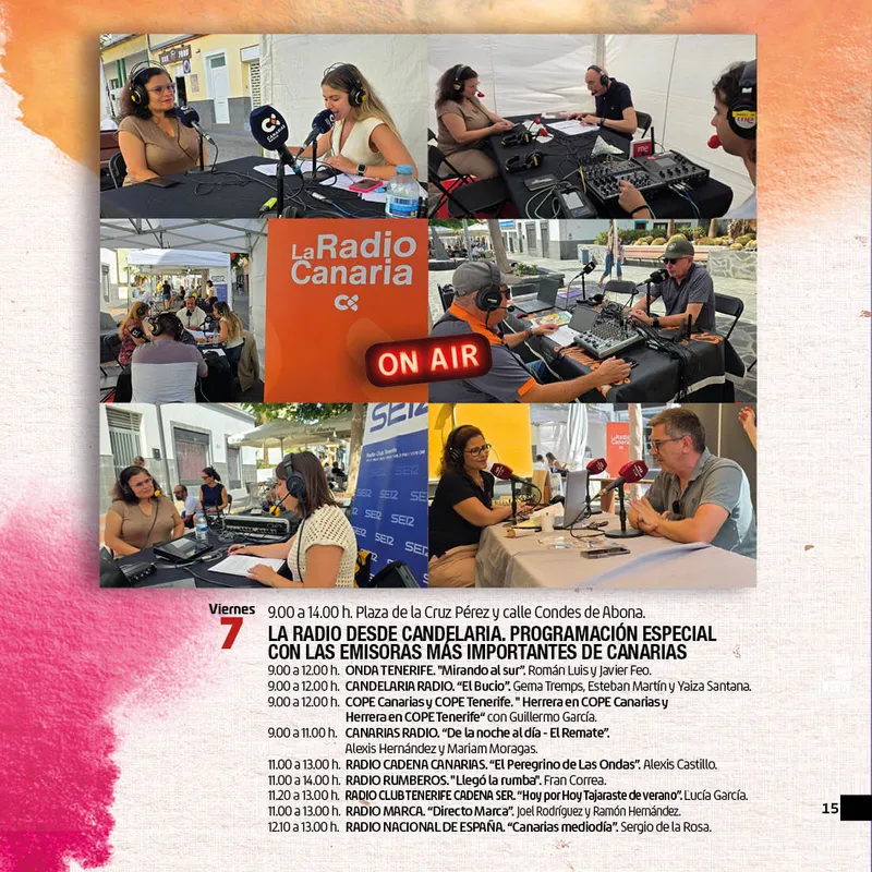 Nueve emisoras de radio retransmitirán en directo las Fiestas de la Patrona de Canarias desde Candelaria
