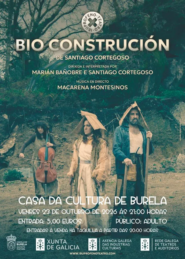 Una pareja construye su vida y una casa en un montaje teatral en Burela