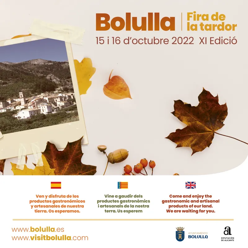 Bolulla celebra la Fira de la Tardor los días 15 y 16 de octubre