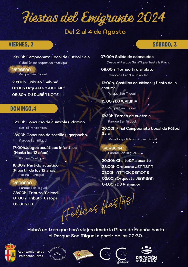 Valdecaballeros celebra las Fiestas del Emigrante del 2 al 4 de agosto