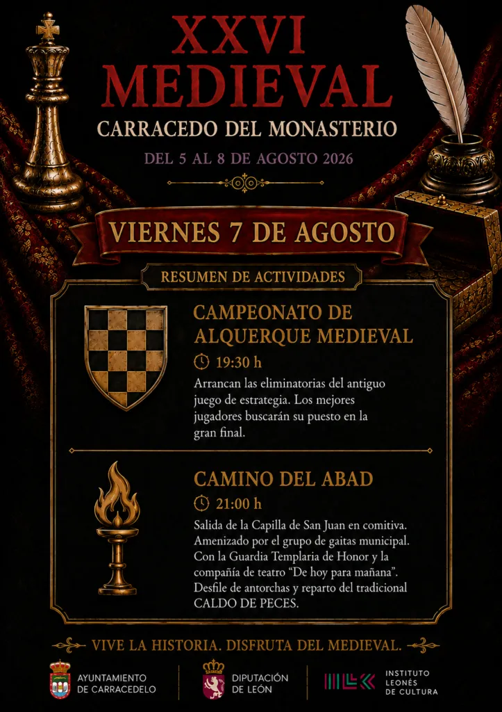 Carracedelo celebra la esencia medieval con el Campeonato de Alquerque y el Camino del Abad
