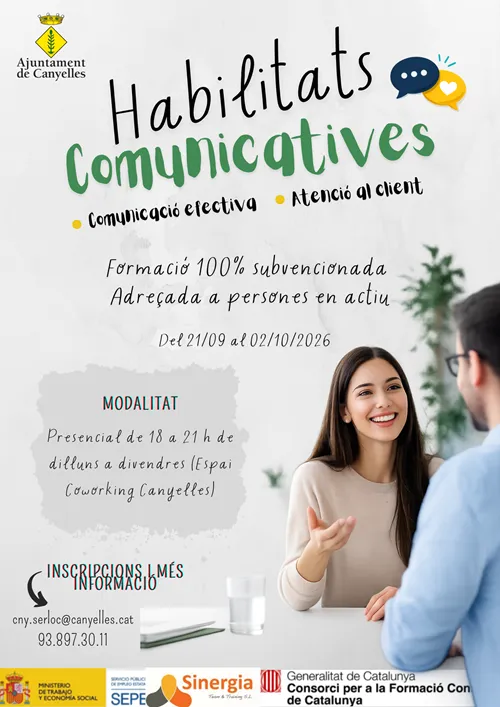 Canyelles ofrece un curso gratuito de Habilidades Comunicativas para mejorar la atención al cliente