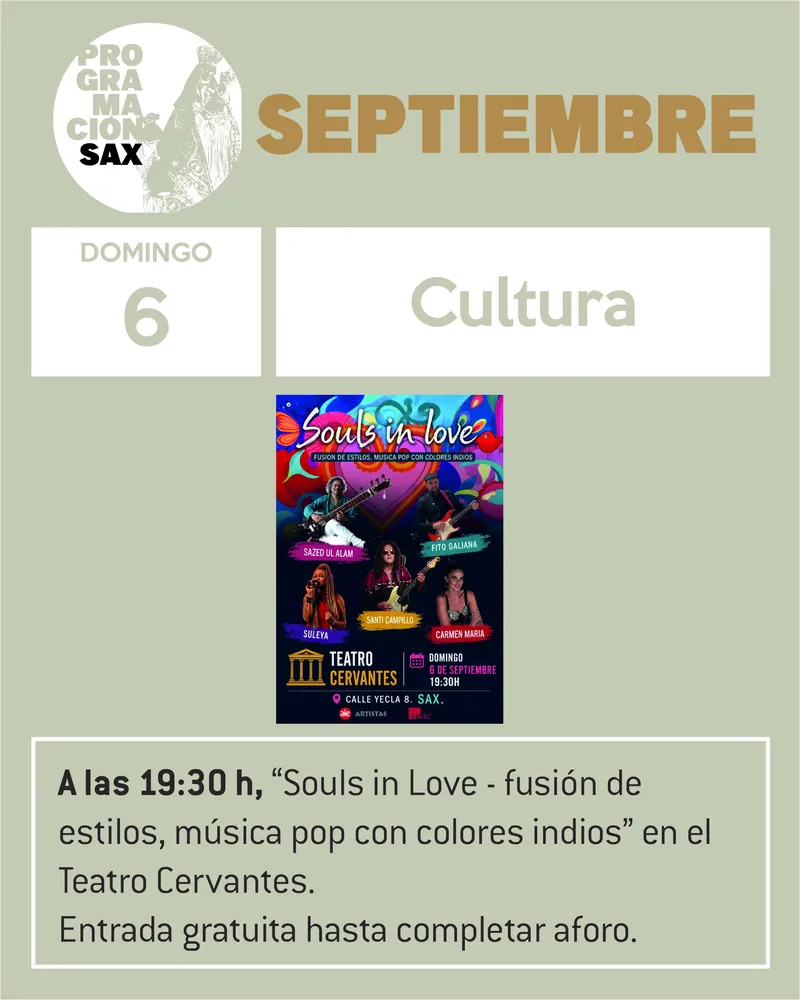 Sax celebra el concierto 'Souls in Love' con entrada gratuita