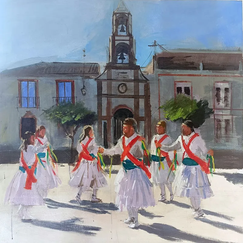 Paco Rojas gana el segundo premio en el concurso de pintura rápida de Fuente Carreteros